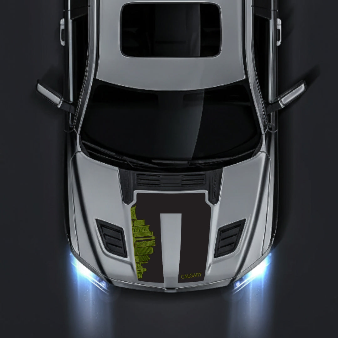 Performance Hood Panel Decal/Sticker - Calgary Skyline Graphic Kit - For Dodge RAM 1500 2019-2025 - Premium Vinyl