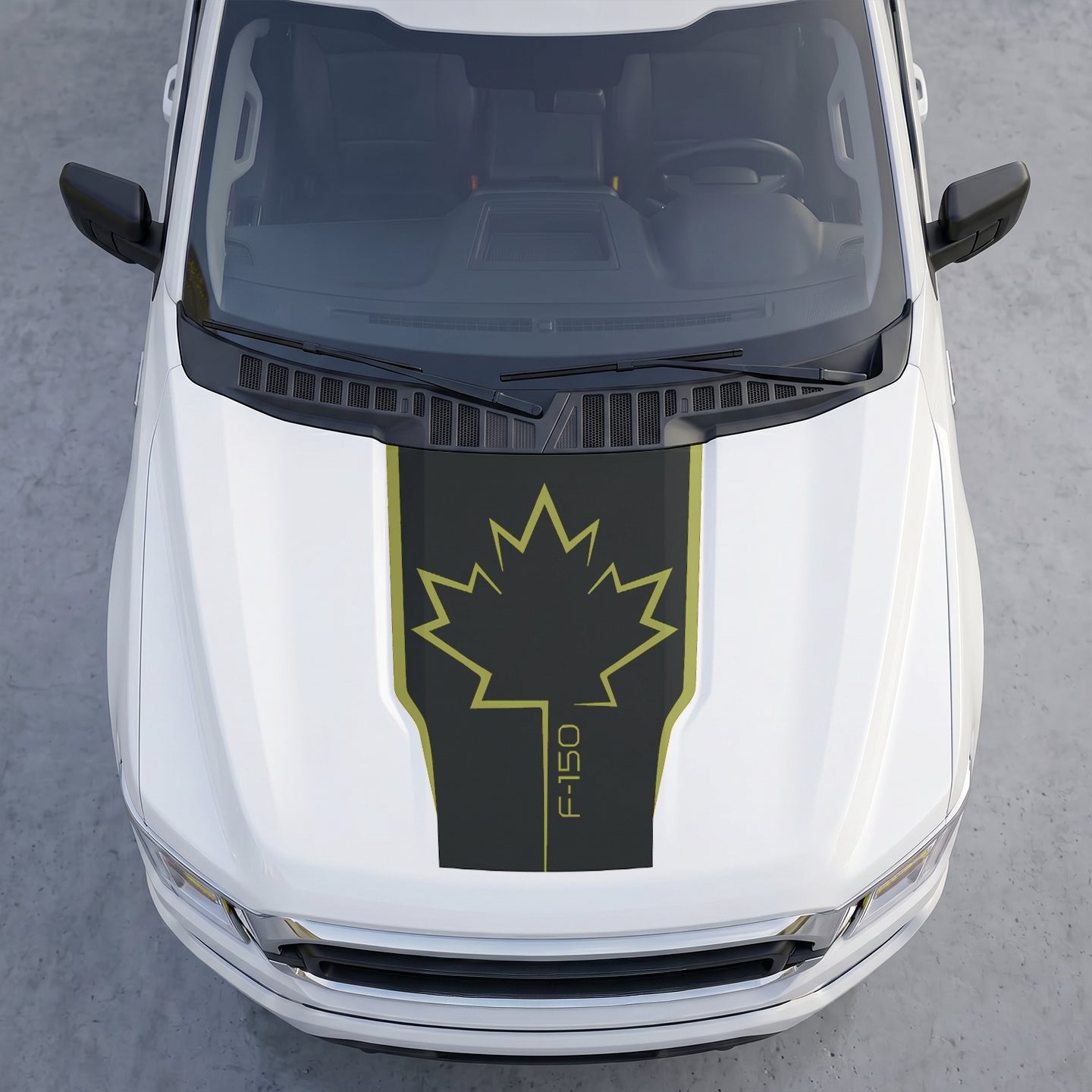 Hood Panel Decal/Sticker - Canadian Maple Leaf Hood Decal – Bold  Line Patriot Graphic Vinyl Sticker Graphic Kit - For Ford F-150 F150 2015-2020 - Premium Vinyl