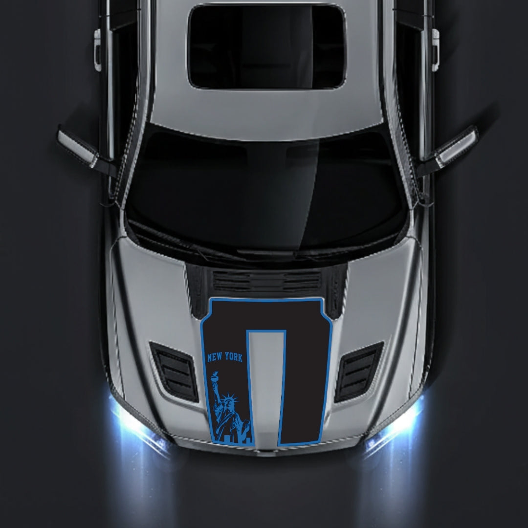 Performance Hood Panel Decal/Sticker - New York - Border Graphic Kit - For Dodge RAM 1500 2019-2025 - Premium Vinyl