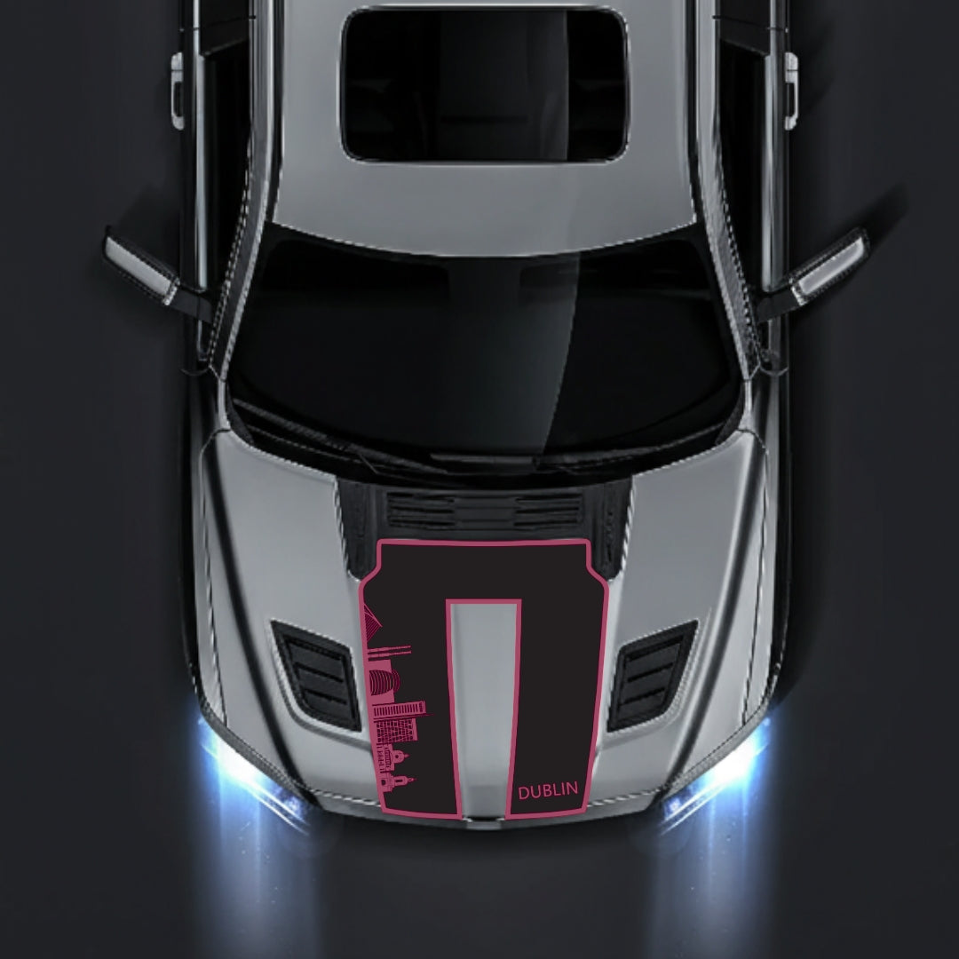 Performance Hood Panel Decal/Sticker - Dublin Skyline - Border Graphic Kit - For Dodge RAM 1500 2019-2025 - Premium Vinyl