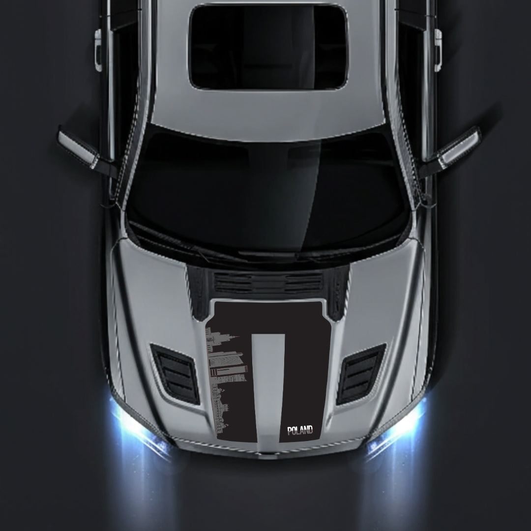 Performance Hood Panel Decal/Sticker - Poland Skyline Graphic Kit - For Dodge RAM 1500 2019-2025 - Premium Vinyl