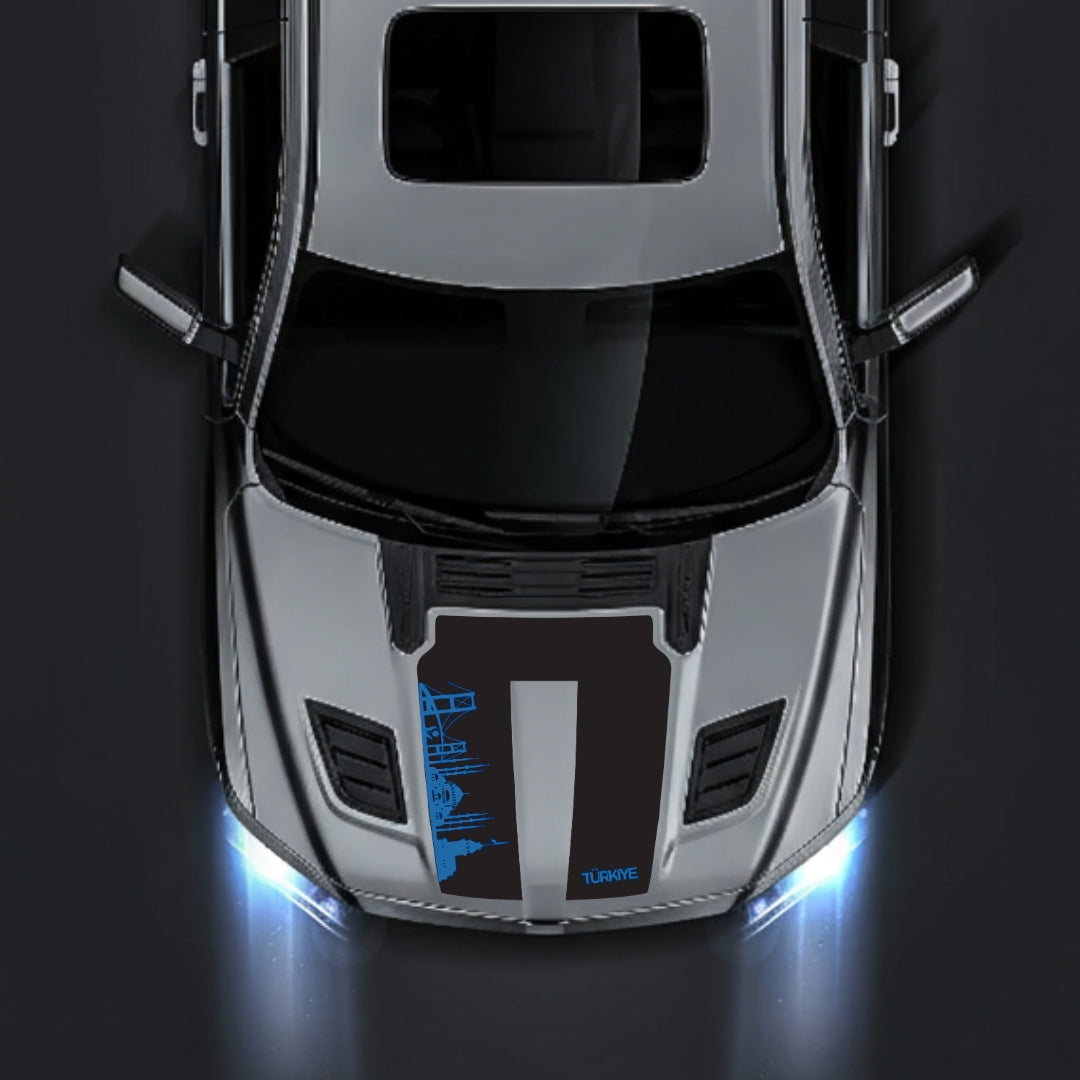 Performance Hood Panel Decal/Sticker - Turkey Skyline Graphic Kit - For Dodge RAM 1500 2019-2025 - Premium Vinyl