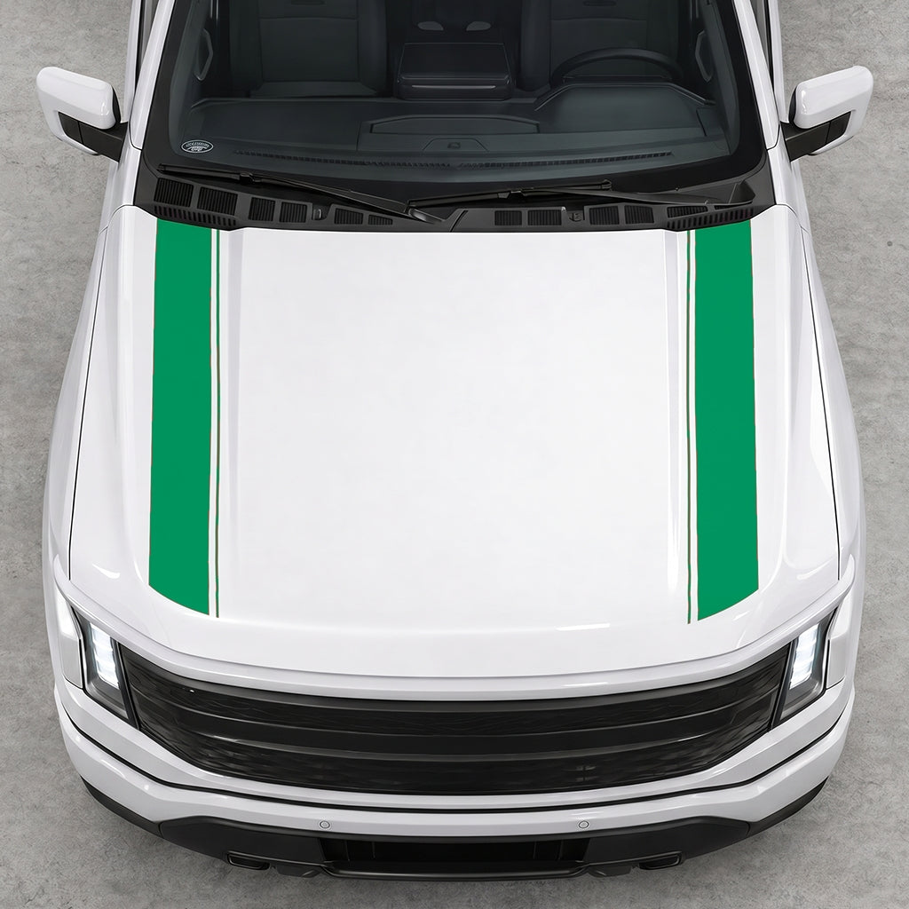 Hood Panel Decal/Sticker - Double Side Solid Graphic Decal Graphic Kit - For Ford F-150 2015-2020 - Premium Vinyl