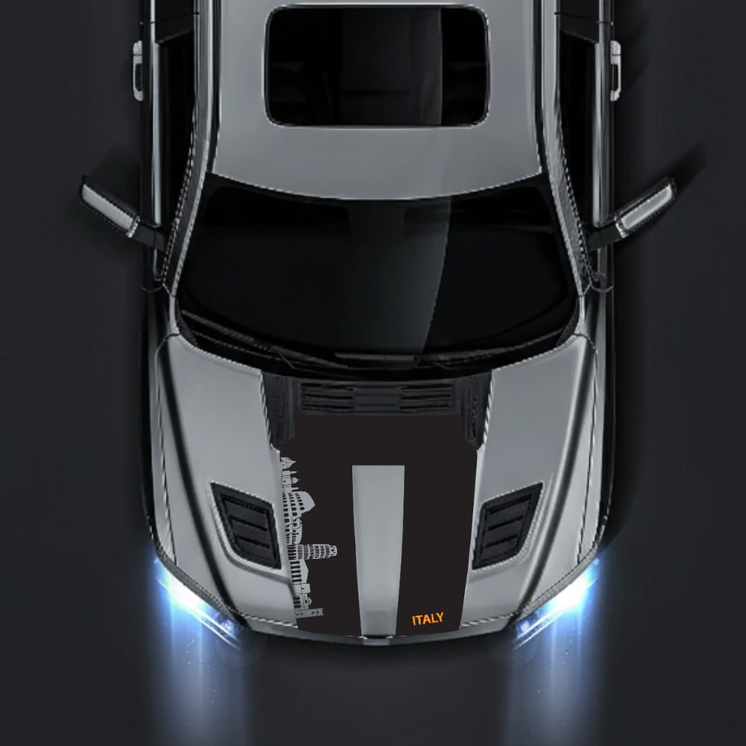 Hood Panel Decal/Sticker - Italy Skyline - Cut Graphic Kit - For Dodge RAM 1500 2019-2025 - Premium Vinyl