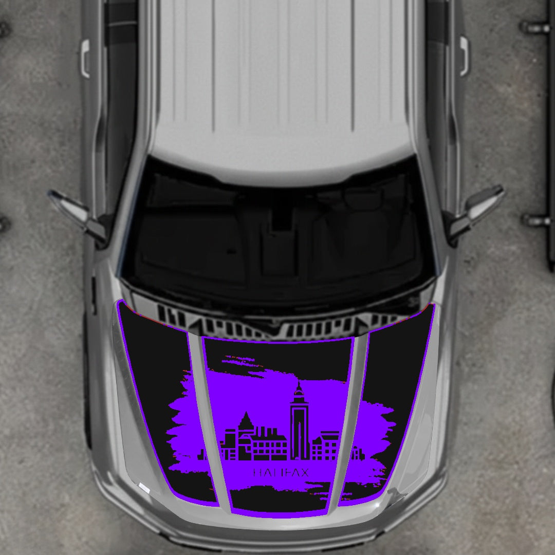 Hood Panel Decal/Sticker - Halifax - Border Graphic Kit - For Ford F-150 2020-2026 - Premium Vinyl