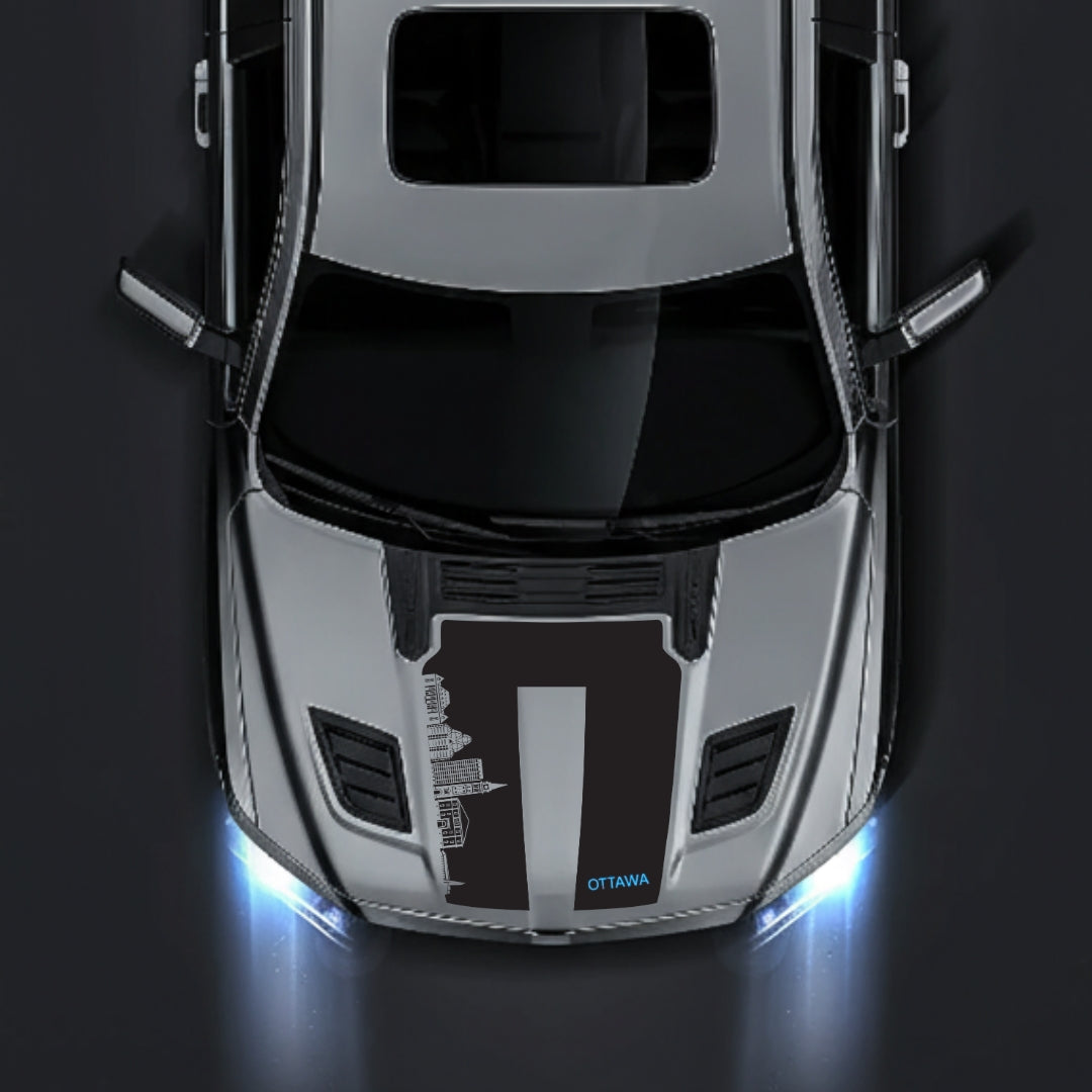 Hood Panel Decal/Sticker - Ottawa Skyline - Cut Graphic Kit - For Dodge RAM 1500 2019-2025 - Premium Vinyl