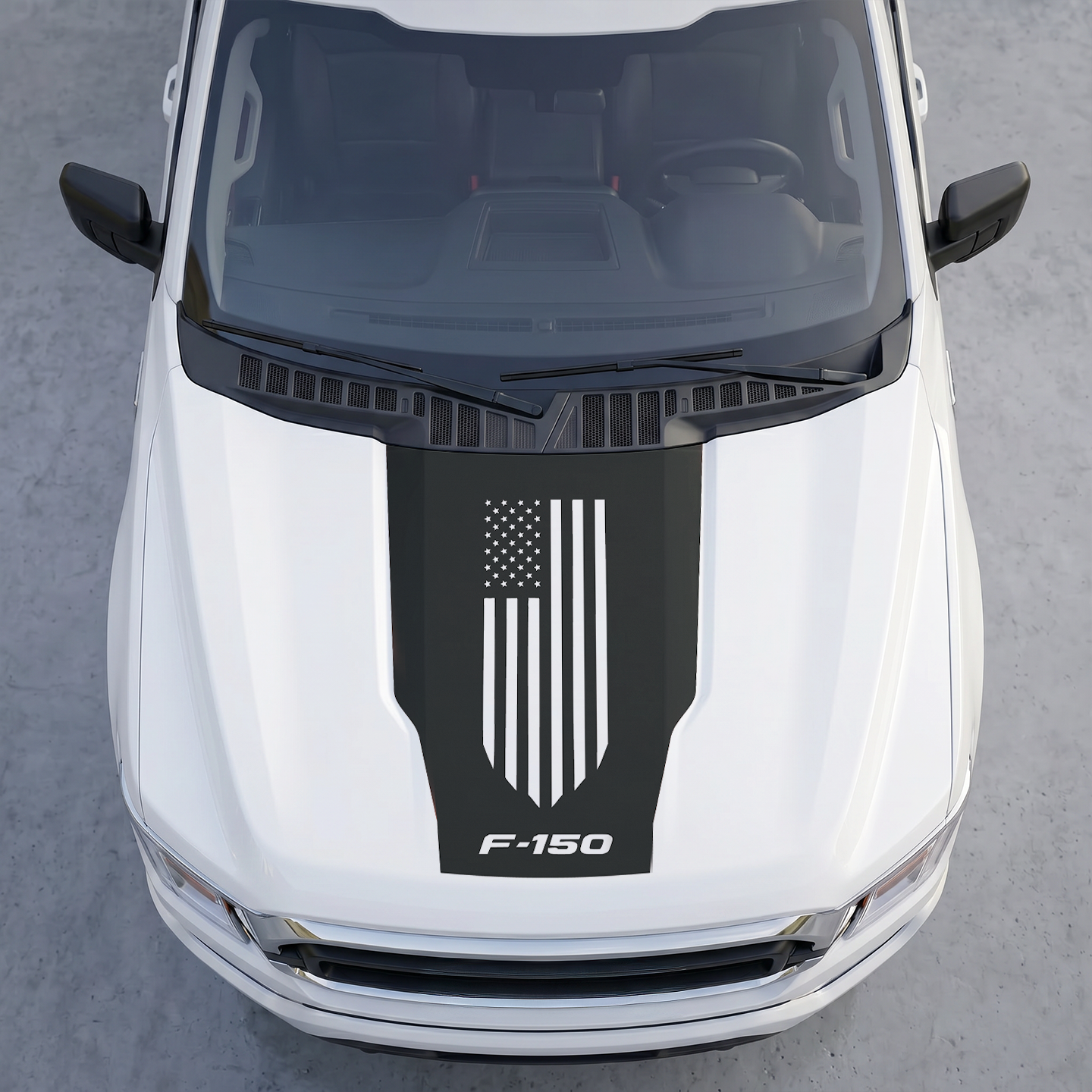 Hood Panel Decal/Sticker - Different Styles Graphic Decals Kit- For Ford F-150 2015-2020 - Premium Vinyl