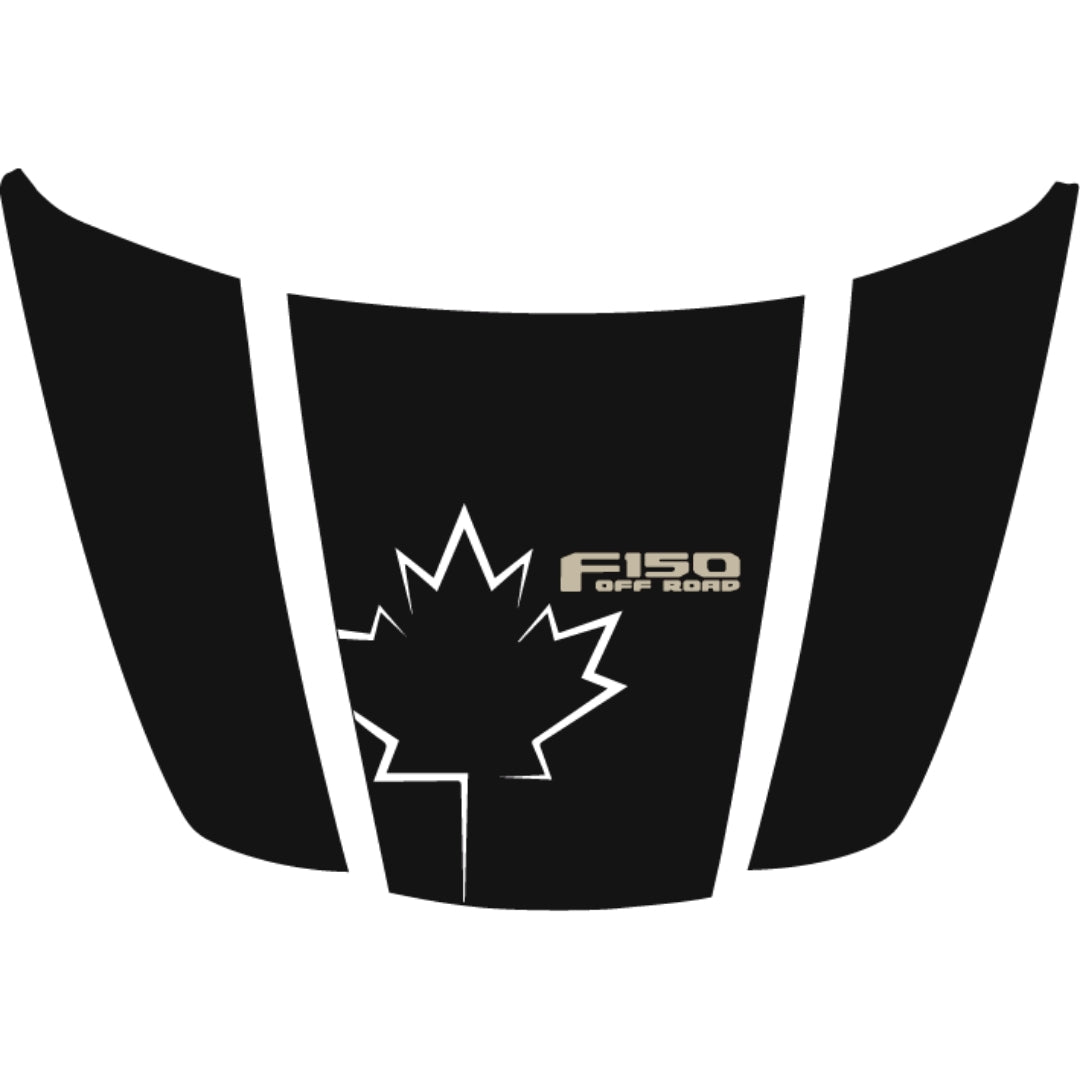 Hood Panel Decal/Sticker - Canada Style 4 Graphic Kit - For Ford F-150 2020-2026 - Premium Vinyl
