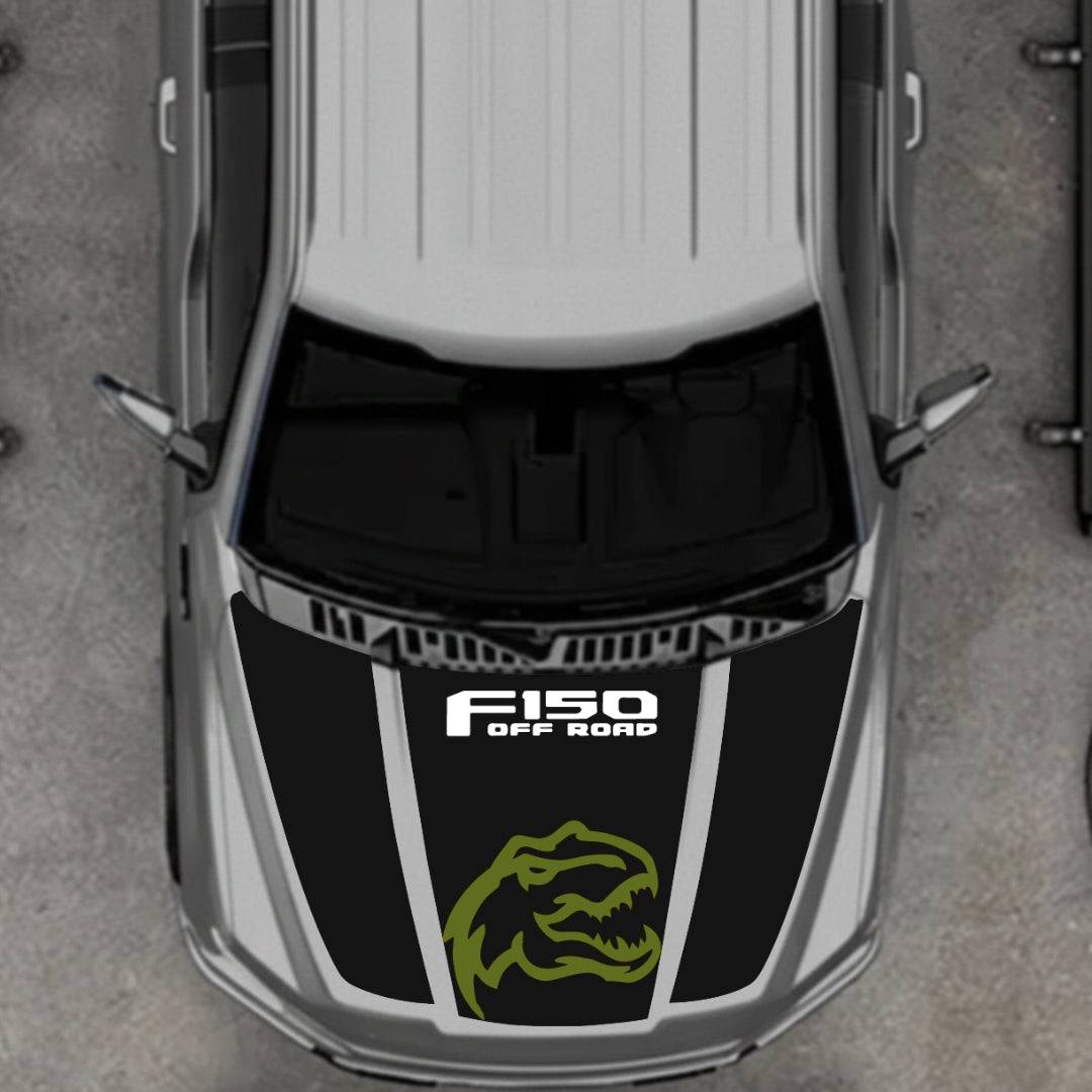 Hood Panel Decal/Sticker - Rex Style 8 Graphic Kit - For Ford F-150 2020-2026 - Premium Vinyl