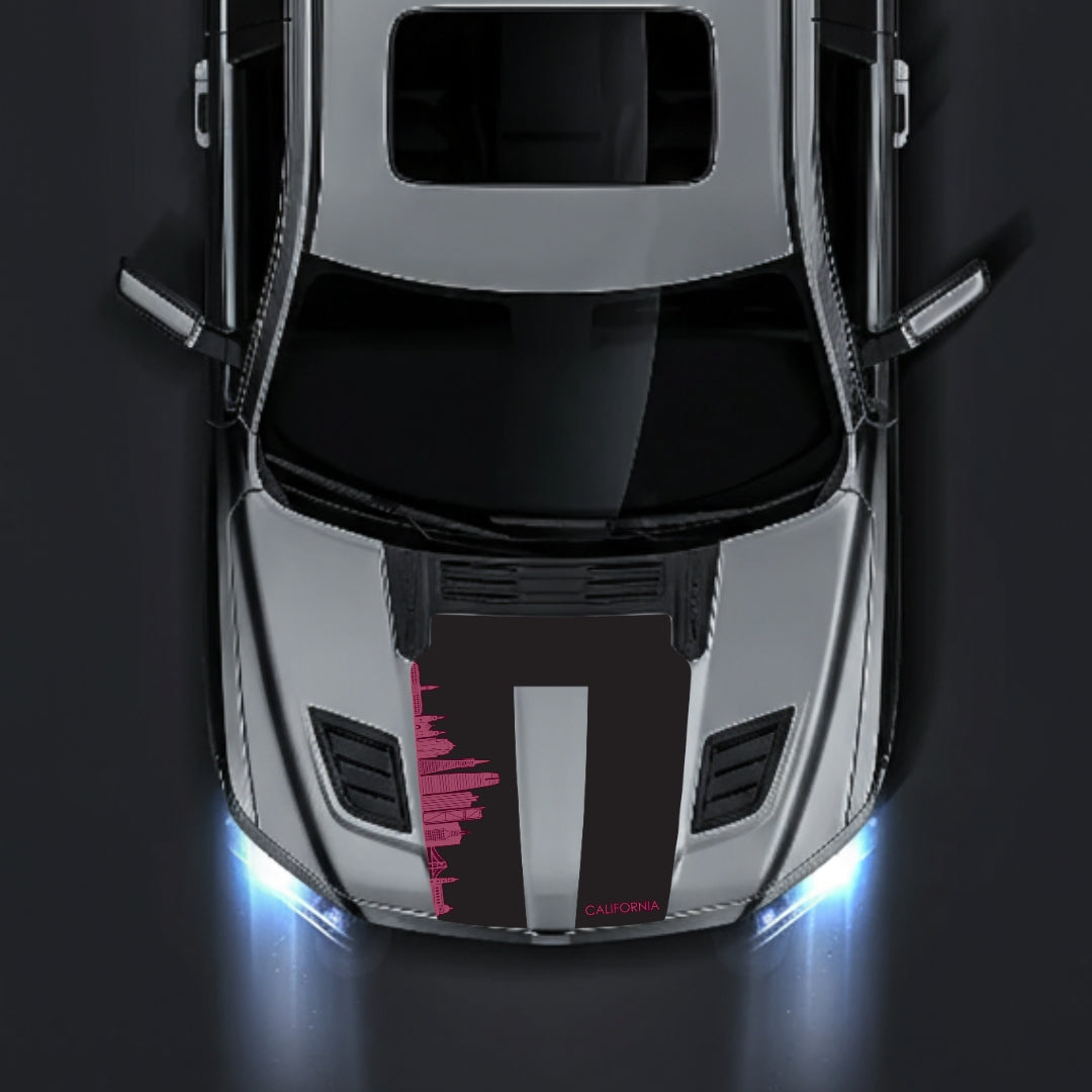 Performance Hood Panel Decal/Sticker - California Skyline Graphic Kit - For Dodge RAM 1500 2019-2025 - Premium Vinyl