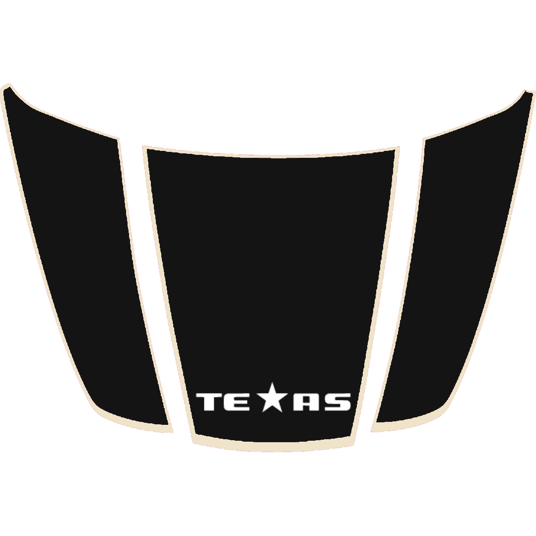 Hood Panel Decal/Sticker - Texas - Cut - Border Graphic Kit - For Ford F-150 2020-2026 - Premium Vinyl
