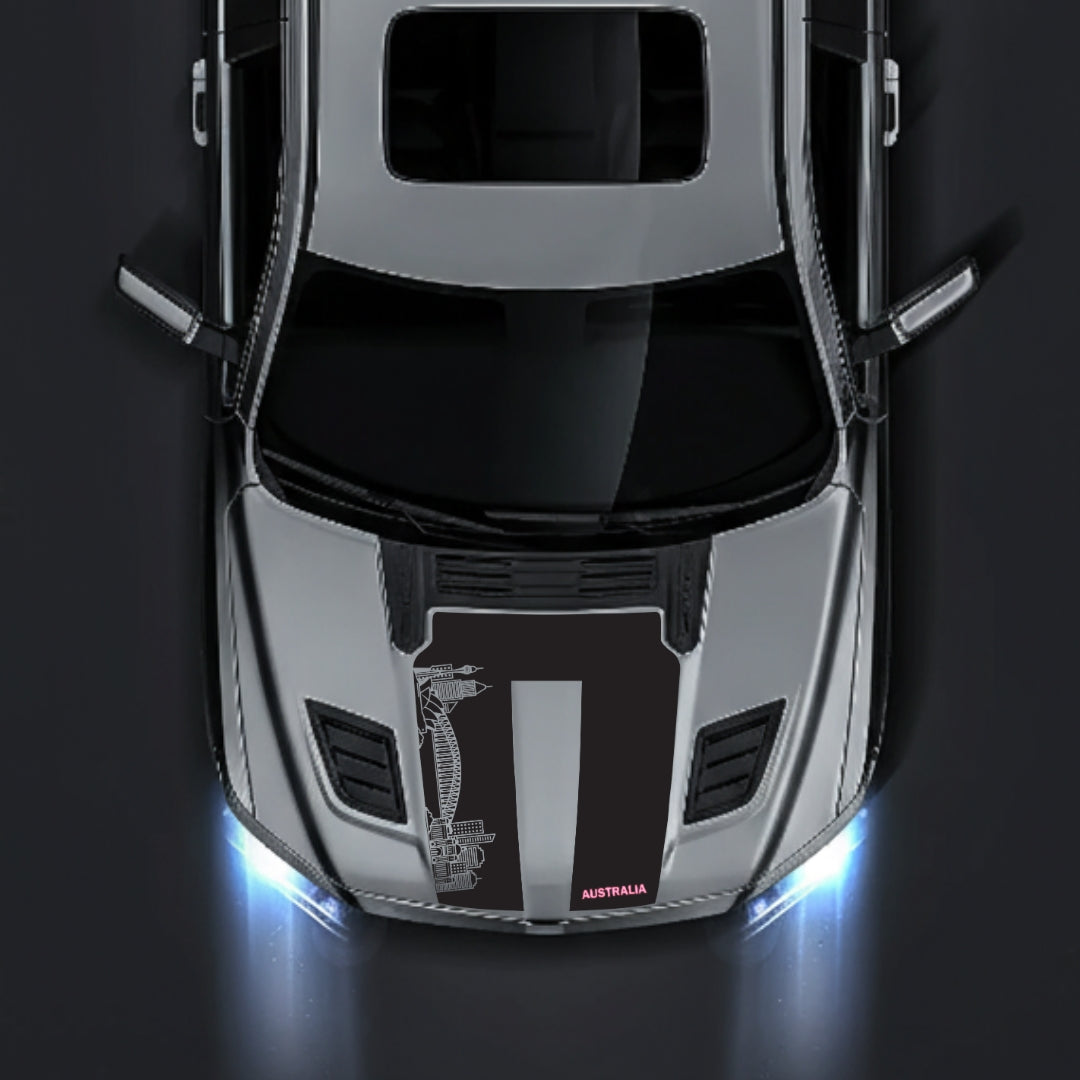 Hood Panel Decal/Sticker - Australia Skyline - Cut Graphic Kit - For Dodge RAM 1500 2019-2025 - Premium Vinyl
