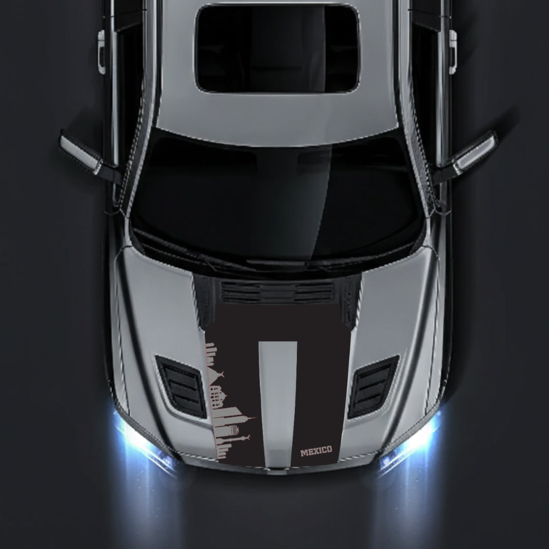 Hood Panel Decal/Sticker - Mexico Skyline Graphic Kit - For Dodge RAM 1500 2019-2025 - Premium Vinyl