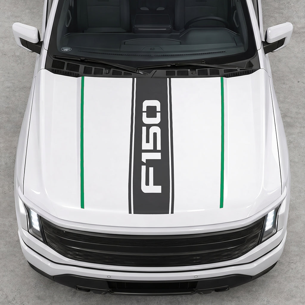Hood Panel Decal/Sticker - Bold Cut F150 Graphic Decal Graphic Kit - For Ford F-150 2015-2020 - Premium Vinyl