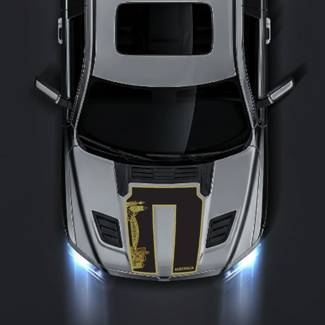 Hood Panel Decal/Sticker - Australia Skyline - Border Graphic Kit - For Dodge RAM 1500 2019-2025 - Premium Vinyl