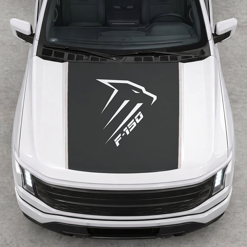 Hood Panel Decal/Sticker - Eagle Head Graphic Decal Graphic Kit - For Ford F-150 2015-2020 - Premium Vinyl
