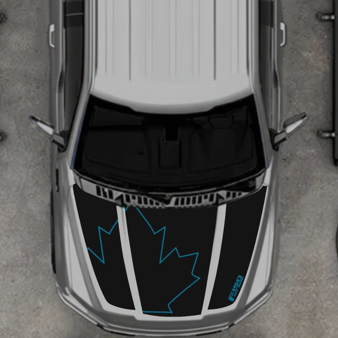 Hood Panel Decal/Sticker - Canada Style 28 Graphic Kit - For Ford F-150 2020-2026 - Premium Vinyl