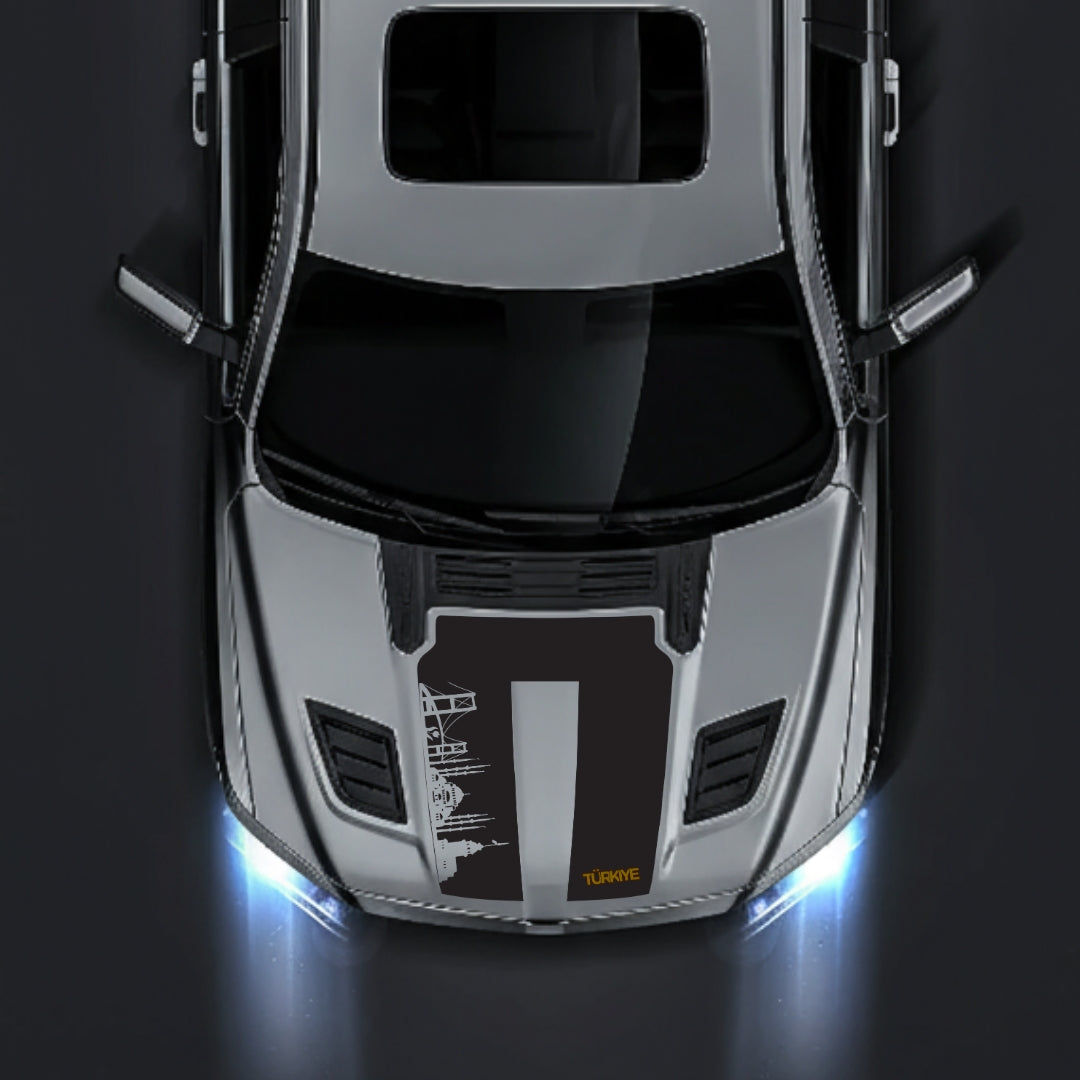 Performance Hood Panel Decal/Sticker - Turkey Skyline - Cut Graphic Kit - For Dodge RAM 1500 2019-2025 - Premium Vinyl