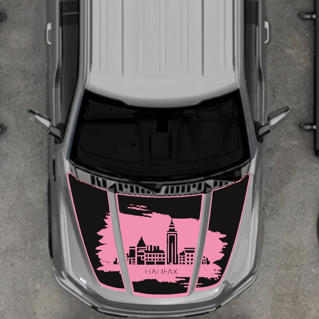 Hood Panel Decal/Sticker - Halifax - Border Graphic Kit - For Ford F-150 2020-2026 - Premium Vinyl