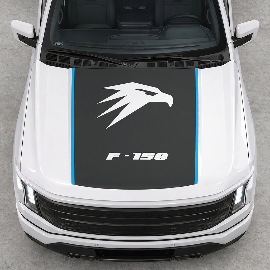 Hood Panel Decal/Sticker - Hawk Head Graphic Decal Graphic Kit - For Ford F-150 2015-2020 - Premium Vinyl
