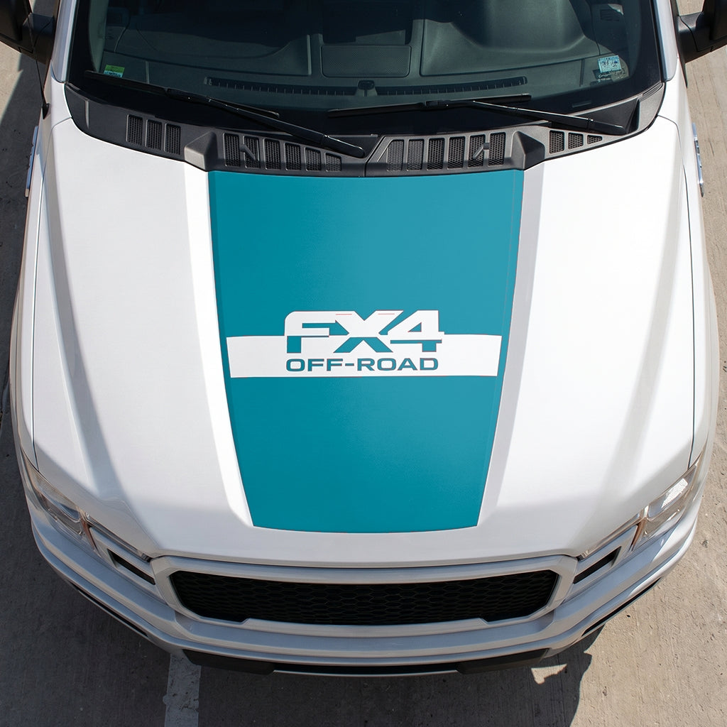 Hood Panel Decal/Sticker - Solid FX4 Graphic Decal Graphic Kit - For Ford F-150 2015-2020 - Premium Vinyl