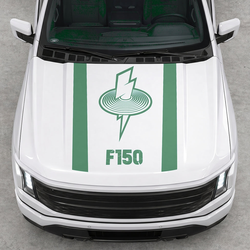 Hood Panel Decal/Sticker - Cut Magnetic Field Graphic Decal Graphic Kit - For FORD F-150 2015-2020 - Premium Vinyl