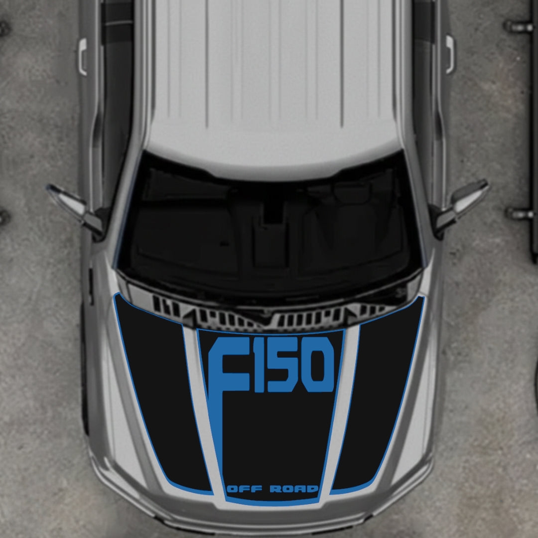 Hood Panel Decal/Sticker - Style 12 Graphic Kit - For Ford F-150 2020-2026 - Premium Vinyl