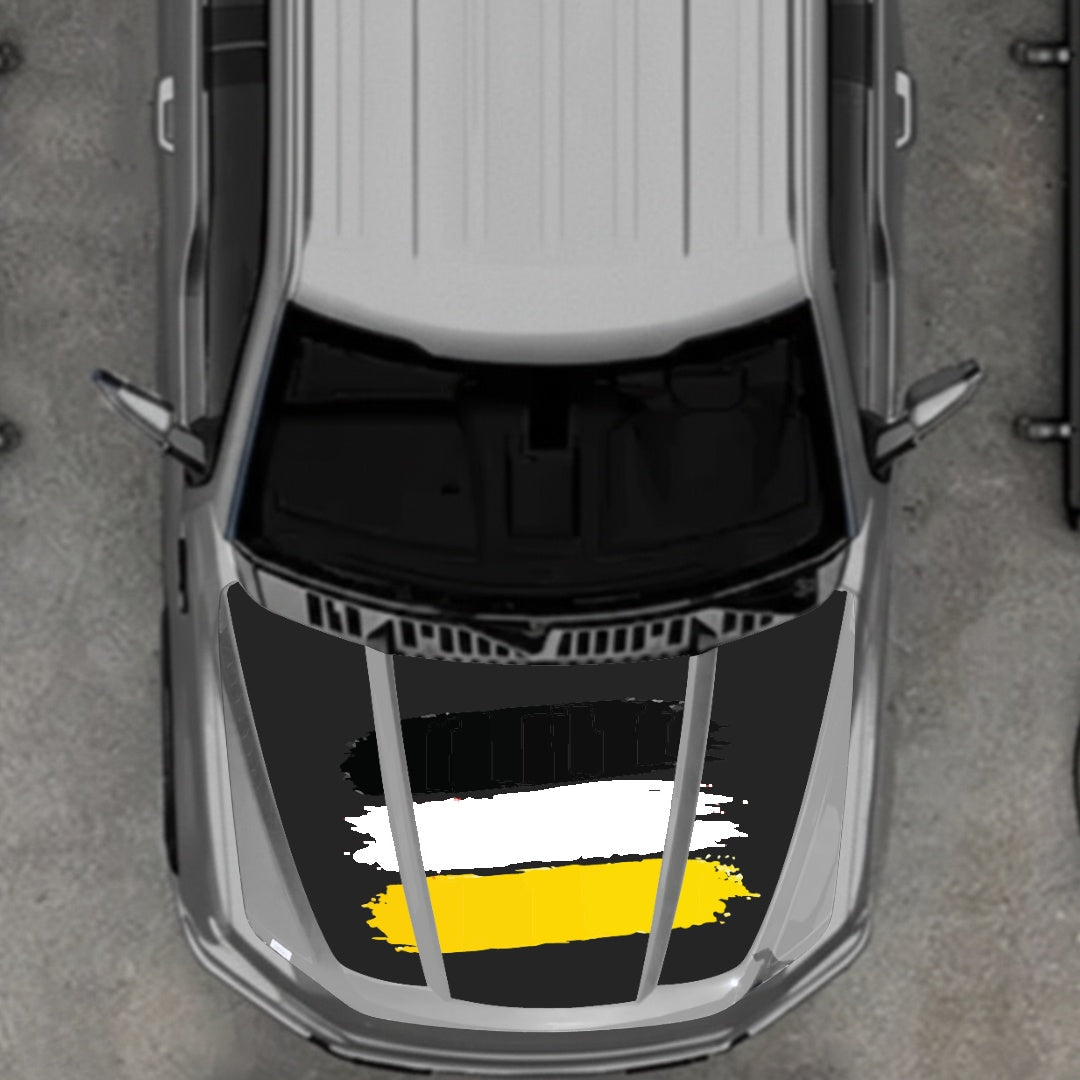 Hood Panel Decal/Sticker - Germany Flag Graphic Kit - For Ford F-150 2020-2026 - Premium Vinyl