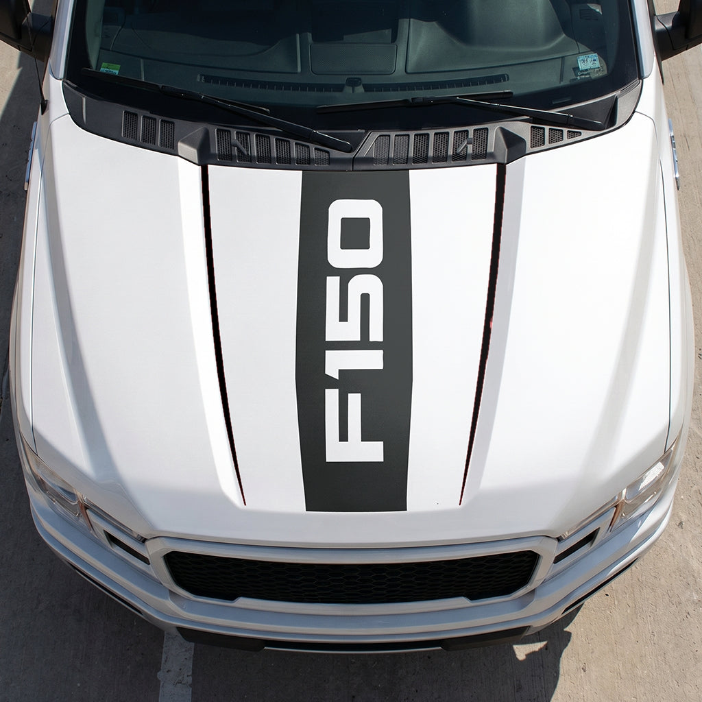 Hood Panel Decal/Sticker - Bold F150 Graphic Decal Graphic Kit - For Ford F-150 2015-2020 - Premium Vinyl