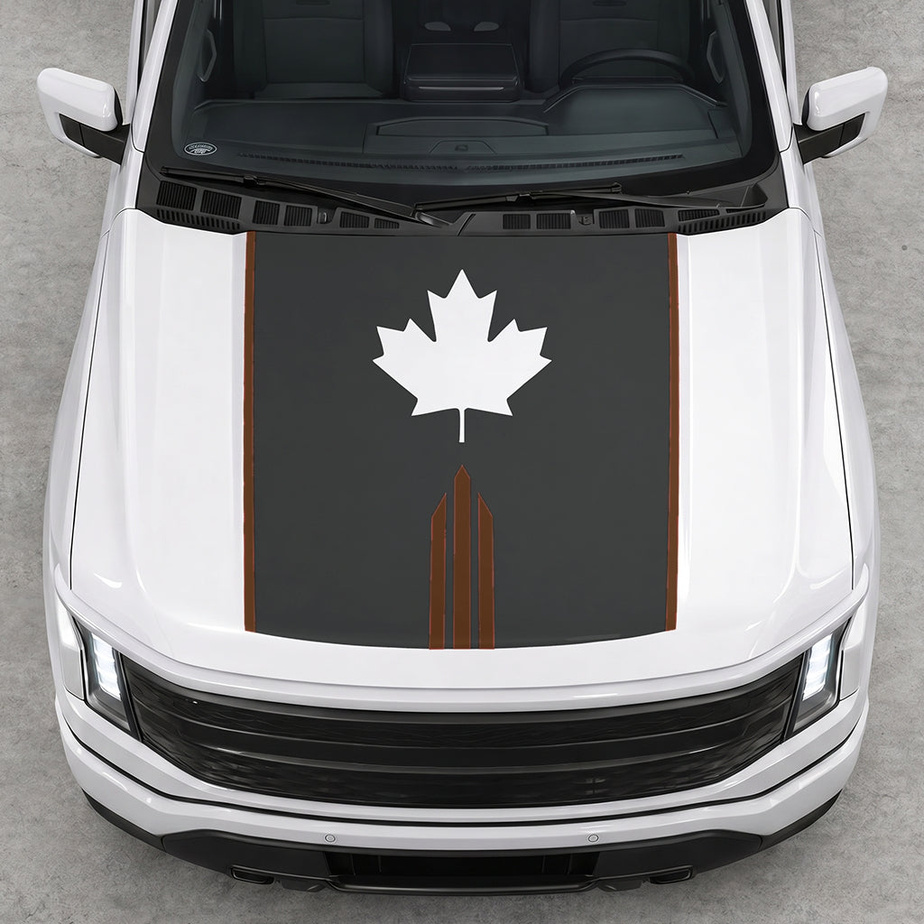 Hood Panel Decal/Sticker - Maple Graphic Decal Graphic Kit - For Ford F-150 2015-2020 - Premium Vinyl