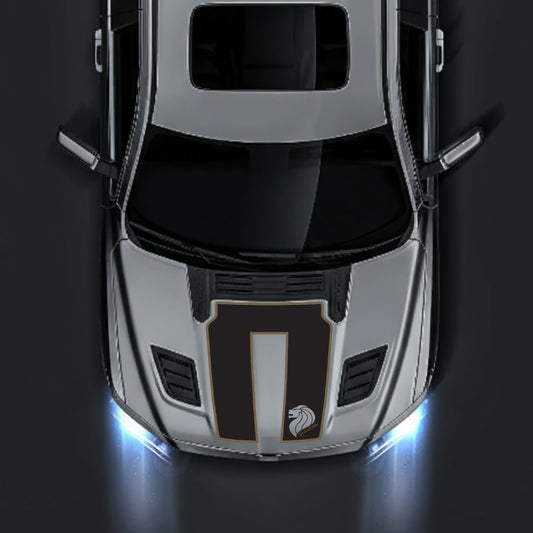 Performance Hood Panel Decal/Sticker - Singapore - Cut - Border Graphic Kit - For Dodge RAM 1500 2019-2025 - Premium Vinyl