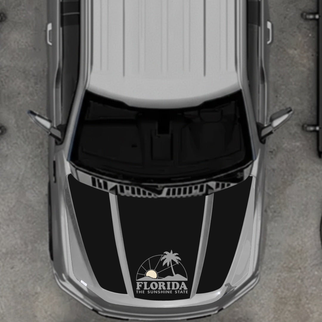 Hood Panel Decal/Sticker - Florida - Cut Graphic Kit - For Ford F-150 2020-2026 - Premium Vinyl