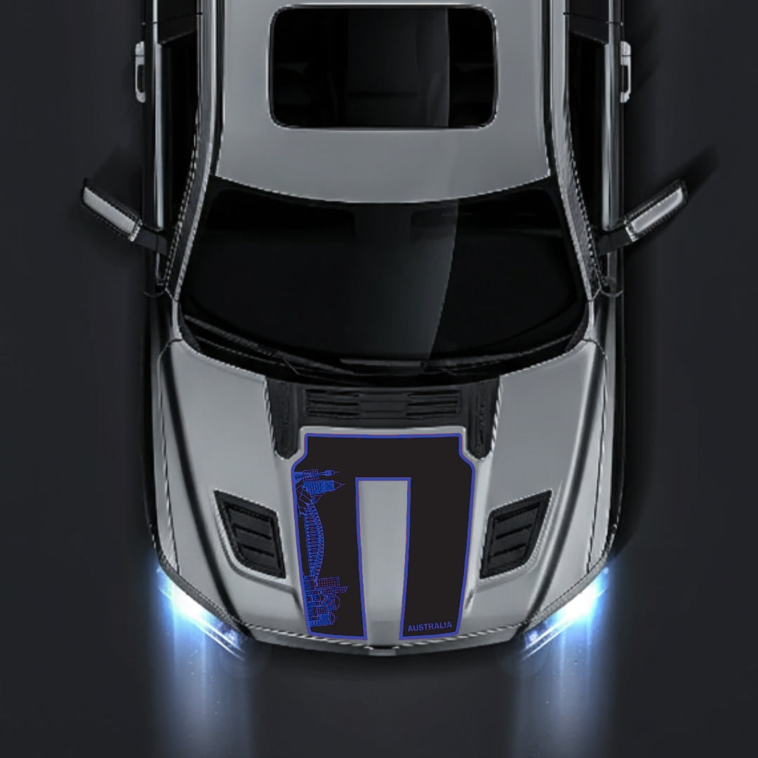 Hood Panel Decal/Sticker - Australia Skyline - Border Graphic Kit - For Dodge RAM 1500 2019-2025 - Premium Vinyl