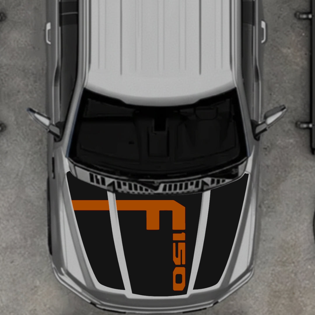 Hood Panel Decal/Sticker - Style 9 Graphic Kit - For Ford F-150 2020-2026 - Premium Vinyl