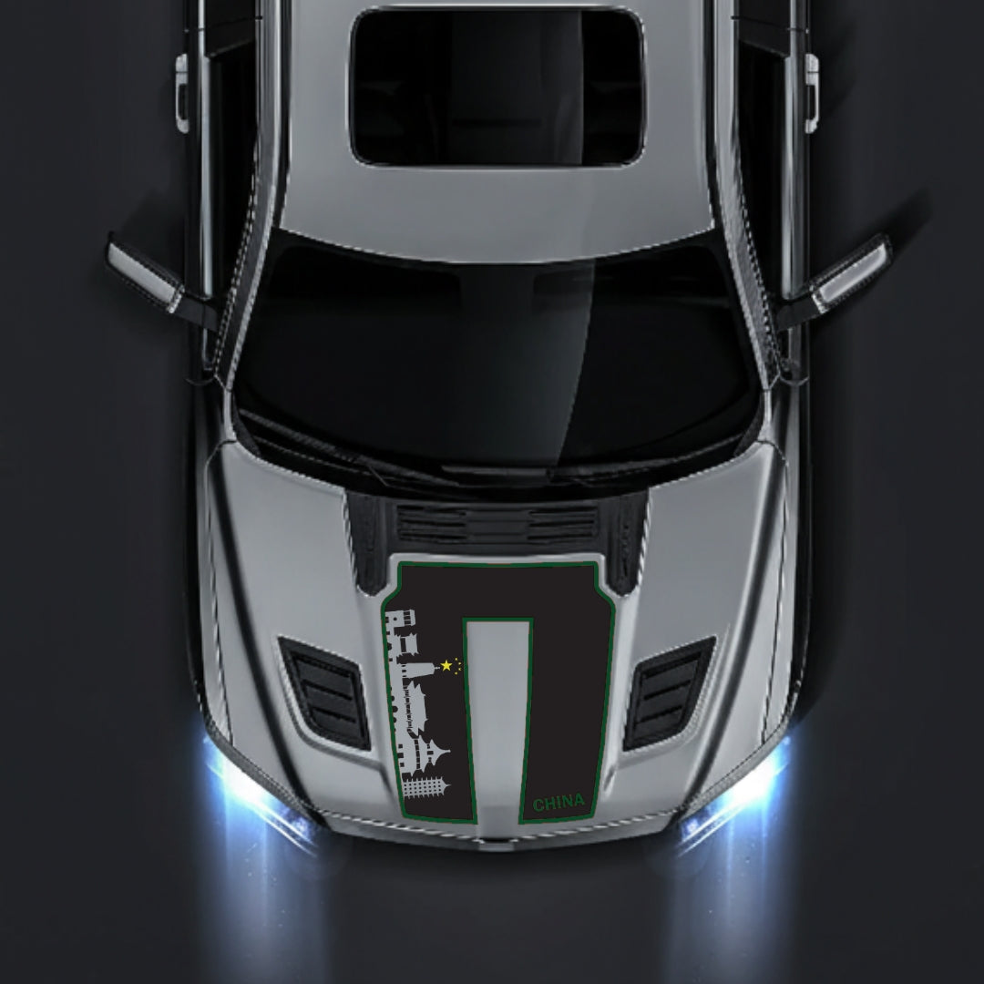Hood Panel Decal/Sticker - China Skyline - Cut - Border Graphic Kit - For Dodge RAM 1500 2019-2025 - Premium Vinyl