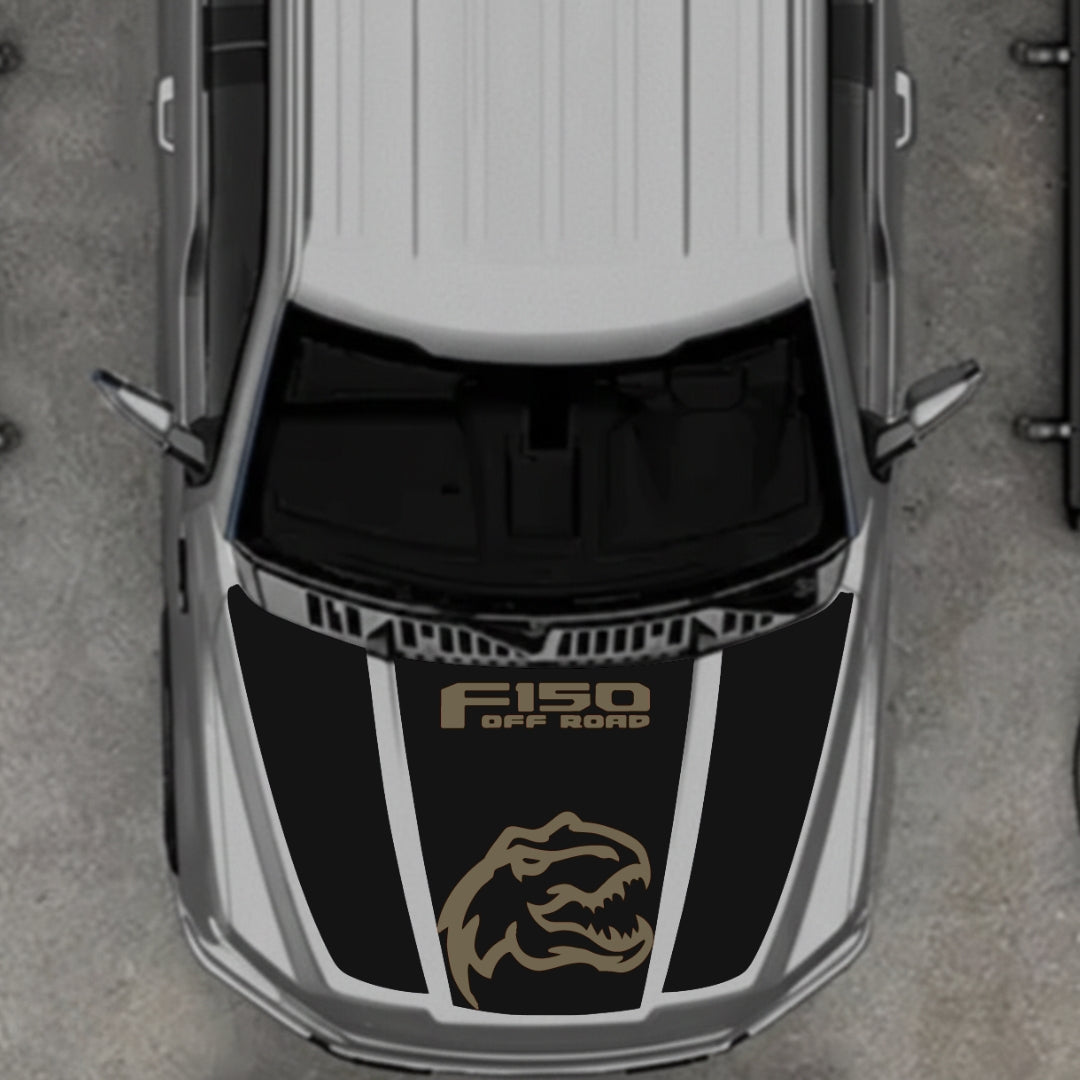 Hood Panel Decal/Sticker - Rex Style 9 Graphic Kit - For Ford F-150 2020-2026 - Premium Vinyl