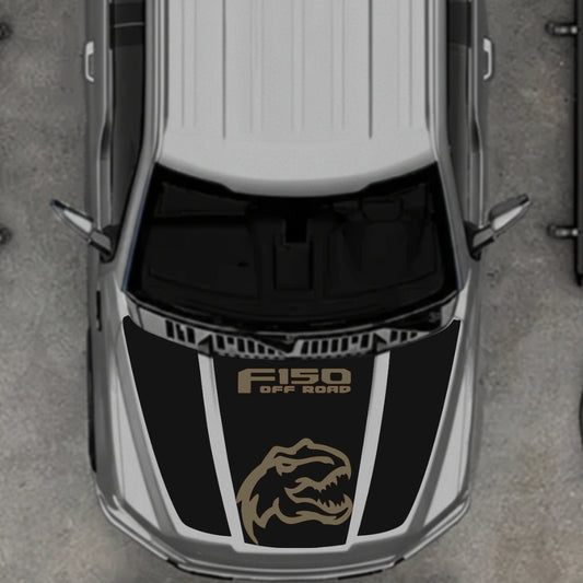 Hood Panel Decal/Sticker - Rex Style 9 Graphic Kit - For Ford F-150 2020-2026 - Premium Vinyl