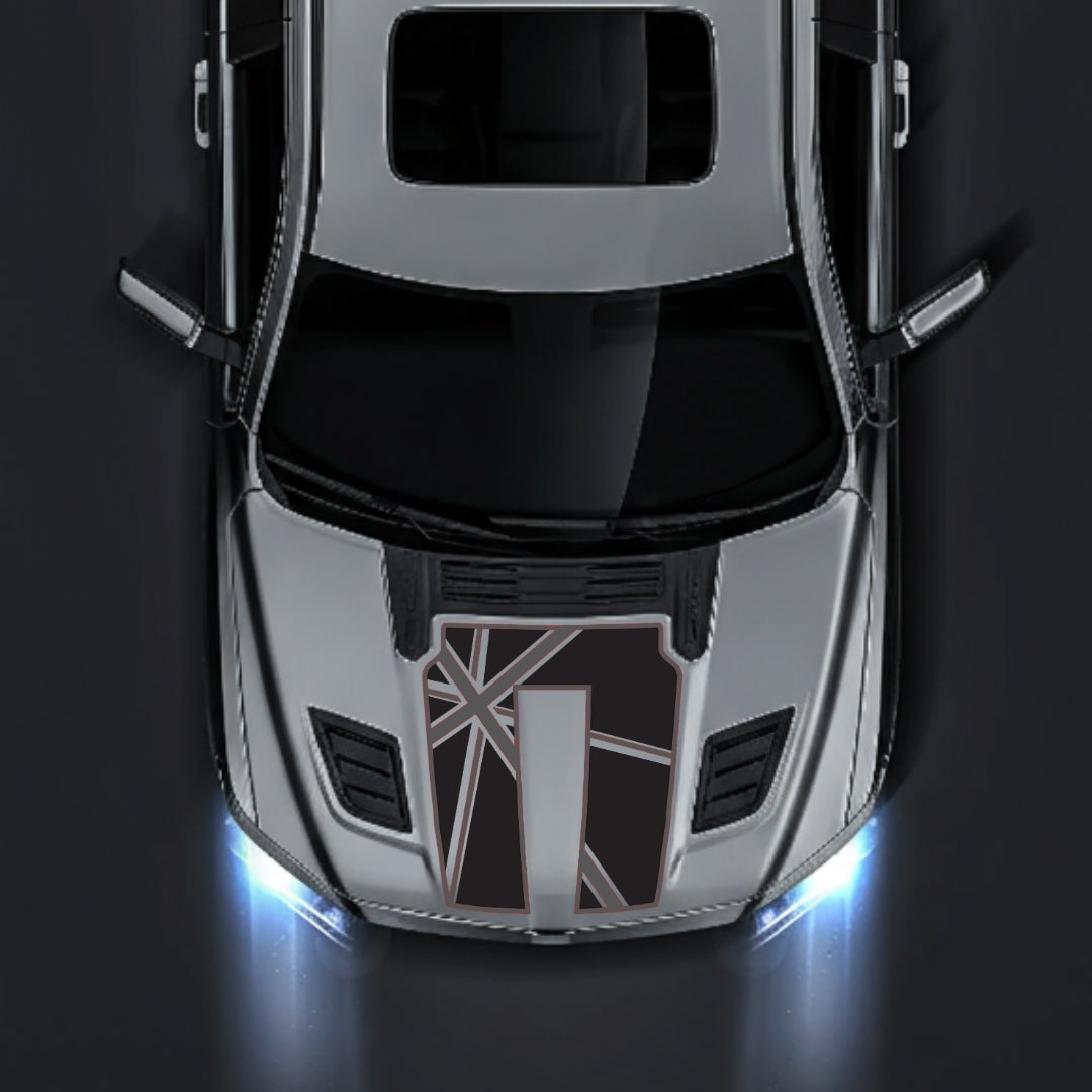 Hood Panel Decal/Sticker - England - Cut - Border Graphic Kit - For Dodge RAM 1500 2019-2025 - Premium Vinyl