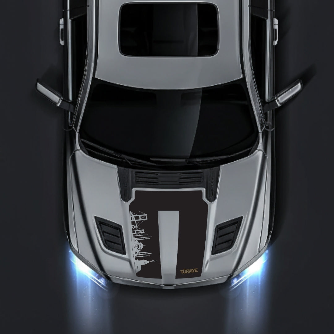 Performance Hood Panel Decal/Sticker - Turkey Skyline - Cut Graphic Kit - For Dodge RAM 1500 2019-2025 - Premium Vinyl