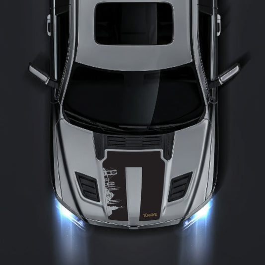 Performance Hood Panel Decal/Sticker - Turkey Skyline - Cut Graphic Kit - For Dodge RAM 1500 2019-2025 - Premium Vinyl