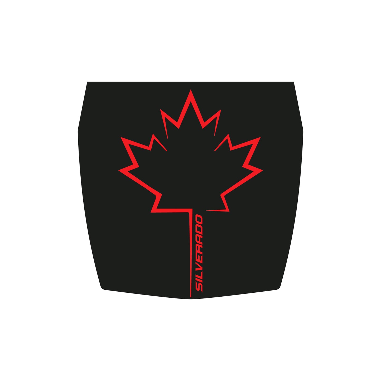 Hood Panel Decal/Sticker - Canada Maple Graphic Decal Graphic Kit - For Chevrolet Silverado 2019-2024 - Premium Vinyl