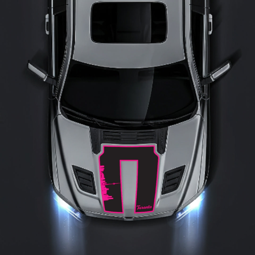 Hood Panel Decal/Sticker - Toronto Skyline - Border Graphic Kit - For Dodge RAM 1500 2019-2025 - Premium Vinyl