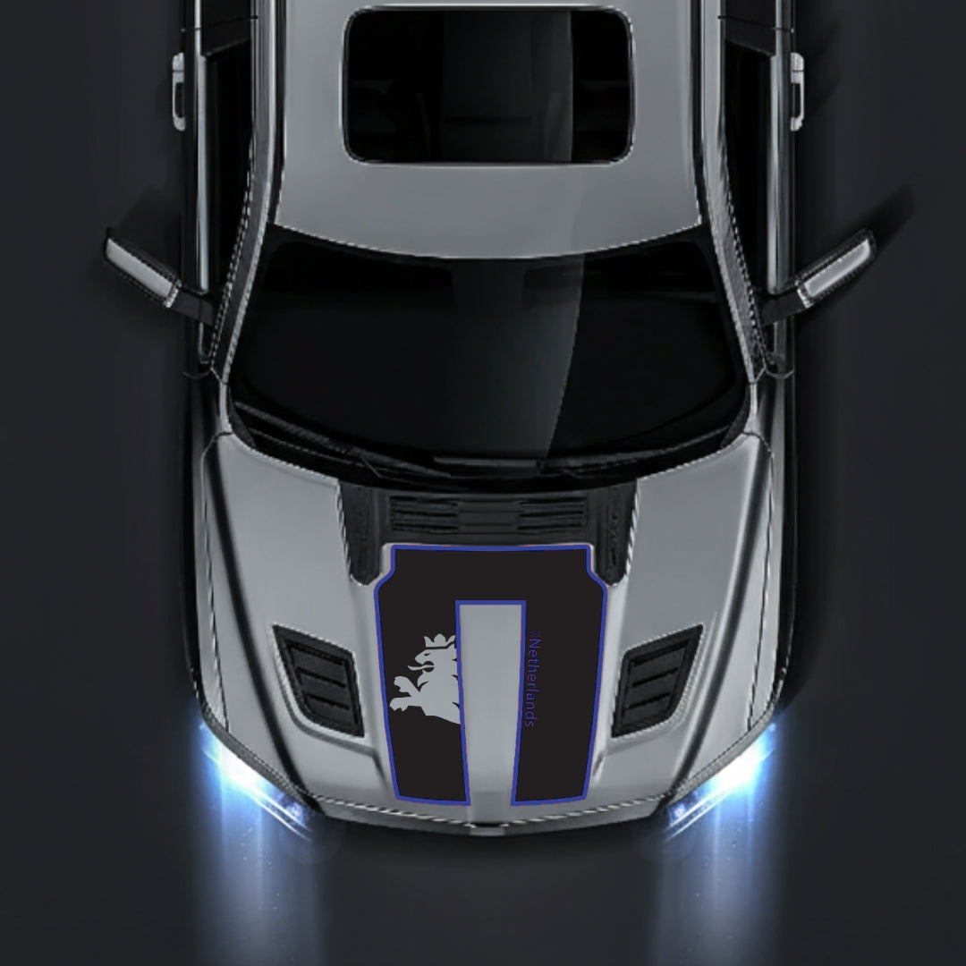Hood Panel Decal/Sticker - Netherlands - Cut - Border Graphic Kit - For Dodge RAM 1500 2019-2025 - Premium Vinyl