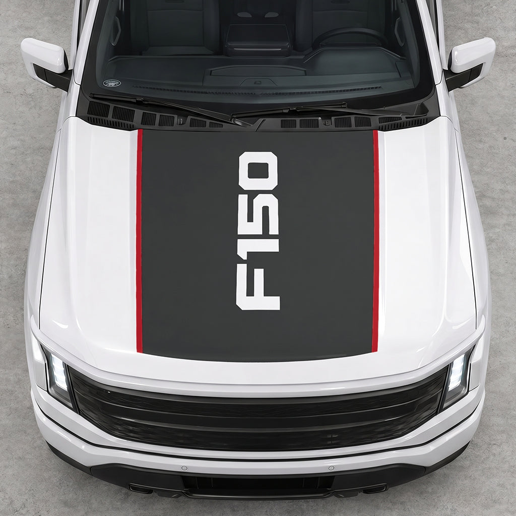Hood Panel Decal/Sticker - Solid F150 Graphic Decal Graphic Kit - For Ford F-150 2015-2020 - Premium Vinyl