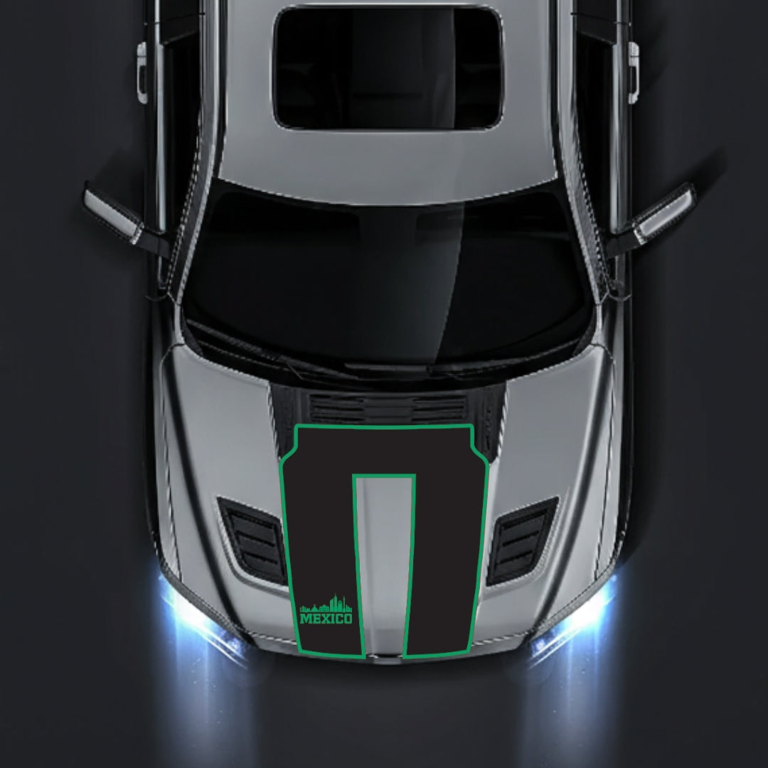 Hood Panel Decal/Sticker - Mexico - Border Graphic Kit - For Dodge RAM 1500 2019-2025 - Premium Vinyl