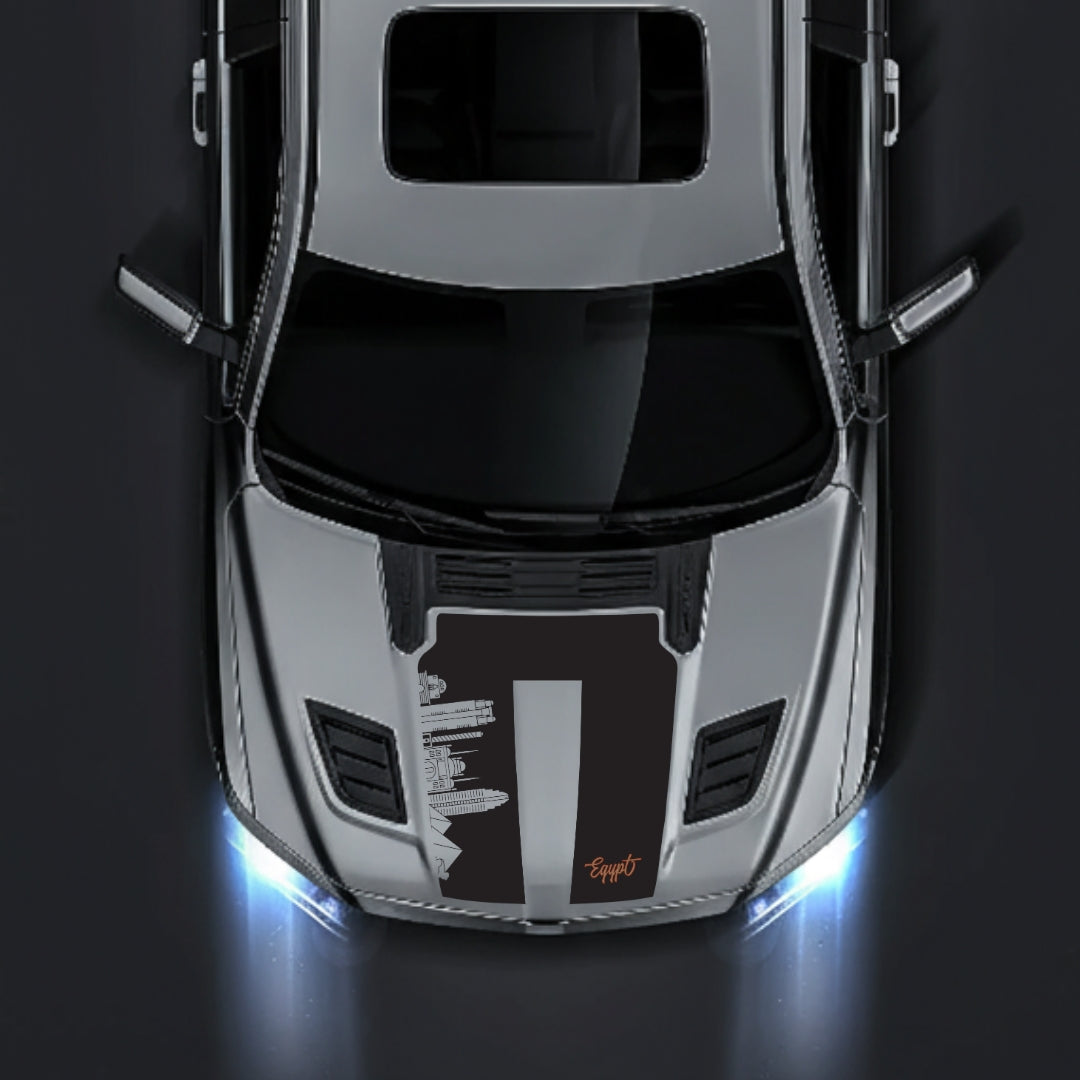 Hood Panel Decal/Sticker - Egypt Skyline - Cut Graphic Kit - For Dodge RAM 1500 2019-2025 - Premium Vinyl