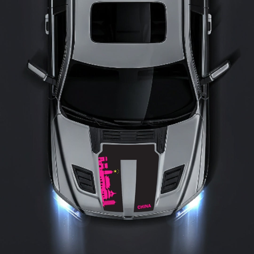Hood Panel Decal/Sticker - China Skyline Graphic Kit - For Dodge RAM 1500 2019-2025 - Premium Vinyl