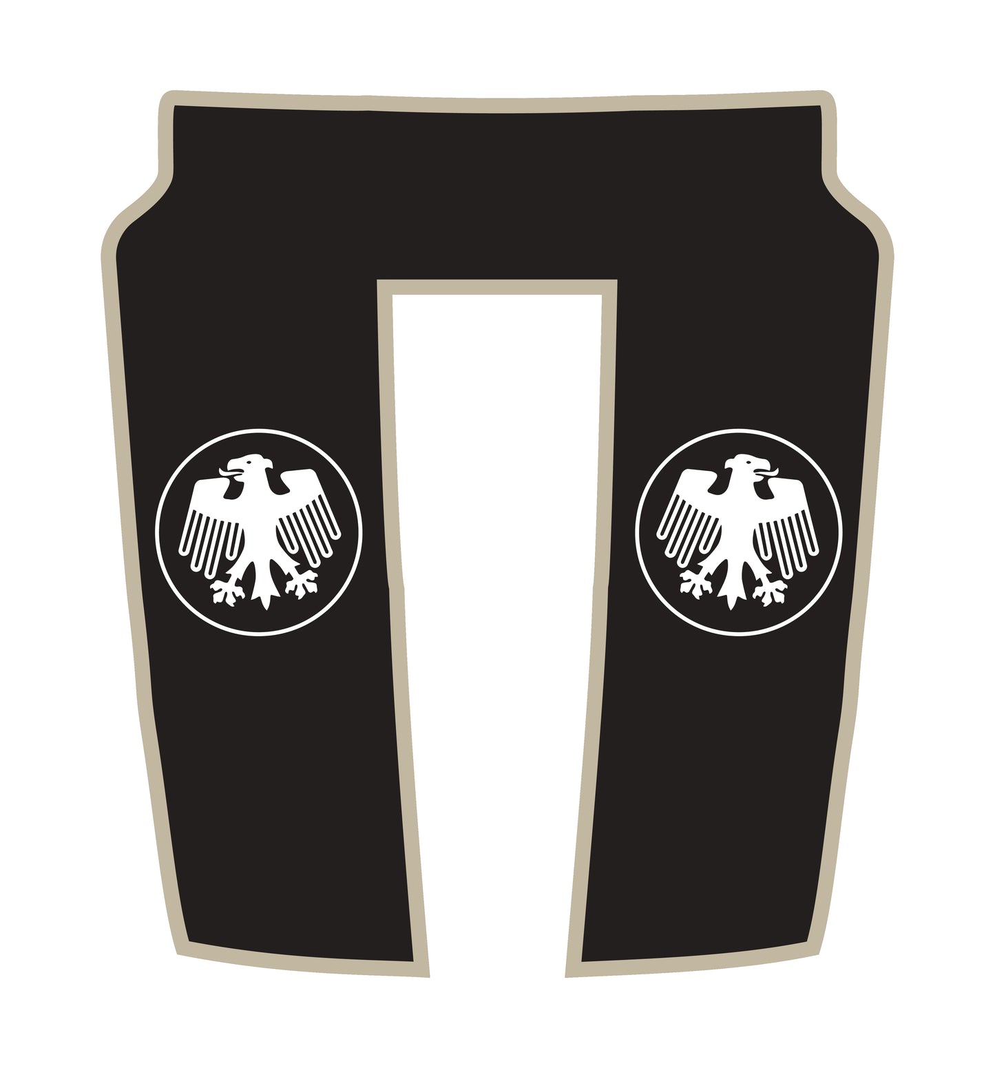 Performance Hood Panel Decal/Sticker - Germany Visual Identity - Cut - Border Graphic Kit - For Dodge RAM 1500 2019-2025 - Premium Vinyl