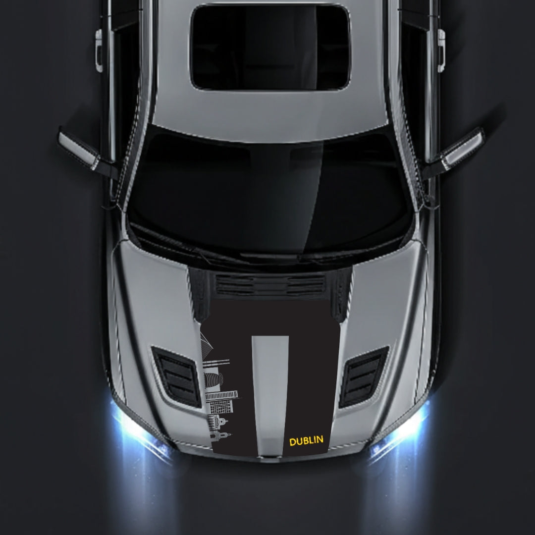 Hood Panel Decal/Sticker - Dublin Skyline - Cut Graphic Kit - For Dodge RAM 1500 2019-2025 - Premium Vinyl