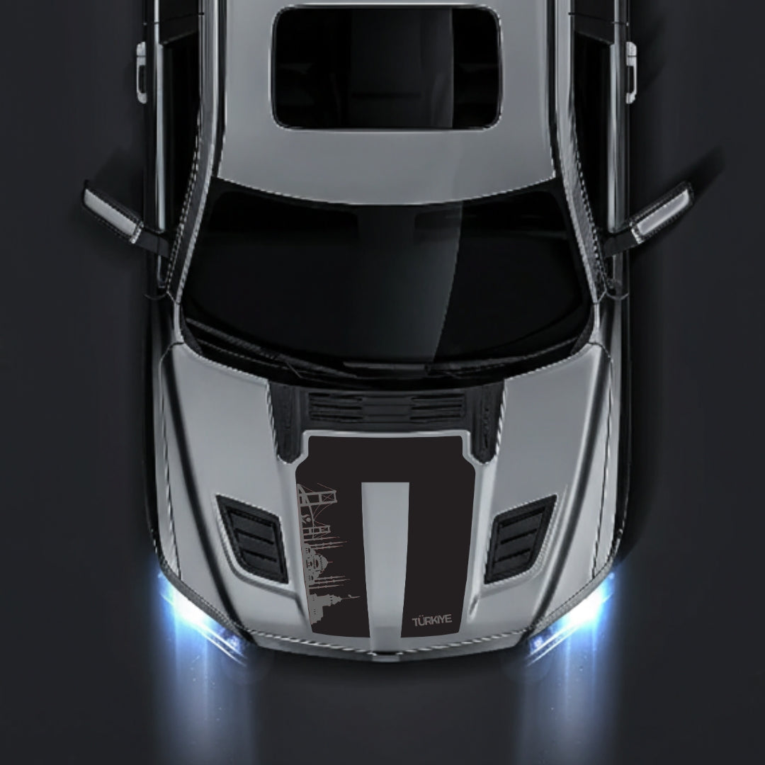 Performance Hood Panel Decal/Sticker - Turkey Skyline Graphic Kit - For Dodge RAM 1500 2019-2025 - Premium Vinyl